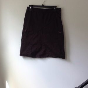 Black cargo skirt.